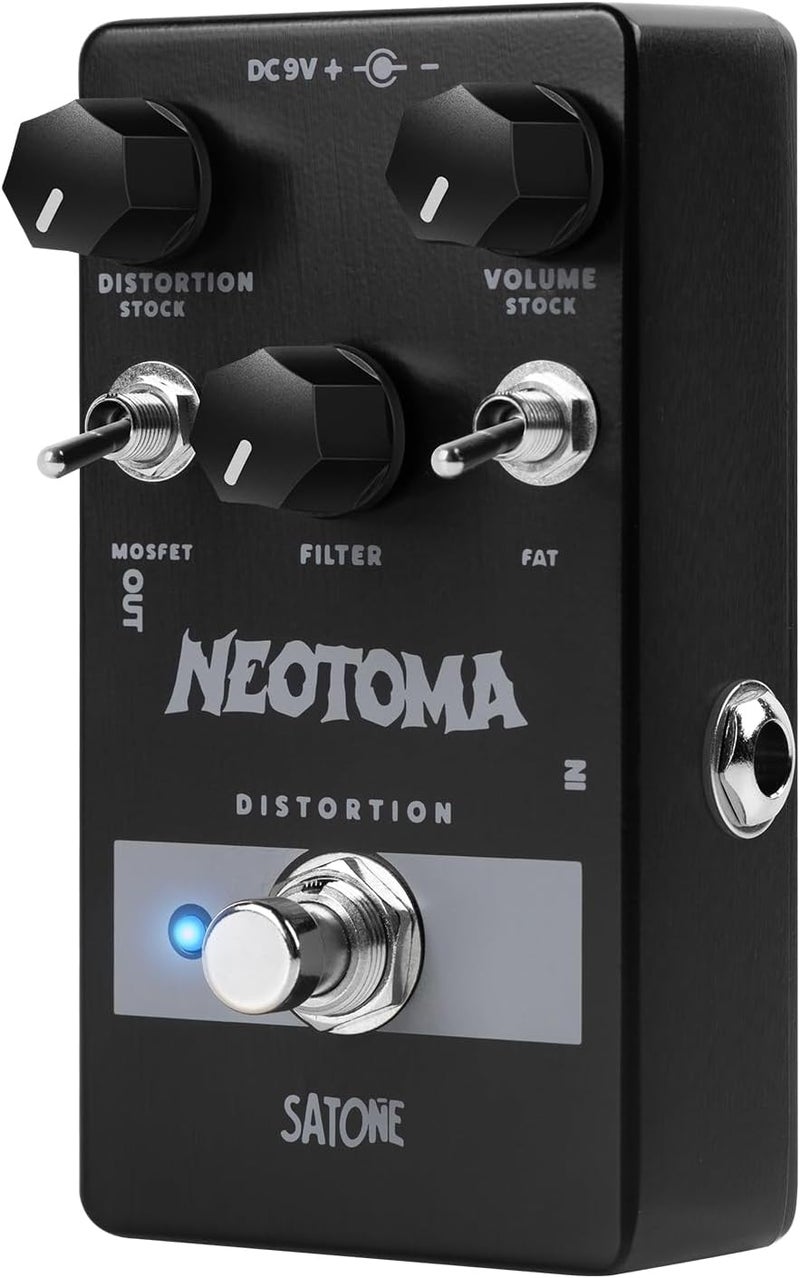 SATONE S809 Neotoma Distortion Electric Guitar Effect Pedal - Classic Distortion Effect Preset Acoustic Metal Pedal with True Bypass - Image 1